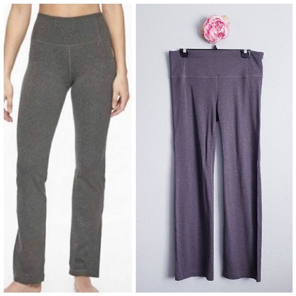 Athleta Powervita Straight Leg Gray Leggings
